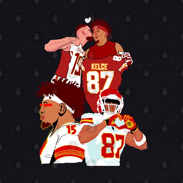 Patrick mahomes 15 x Travis KELCE 87 by Mic jr